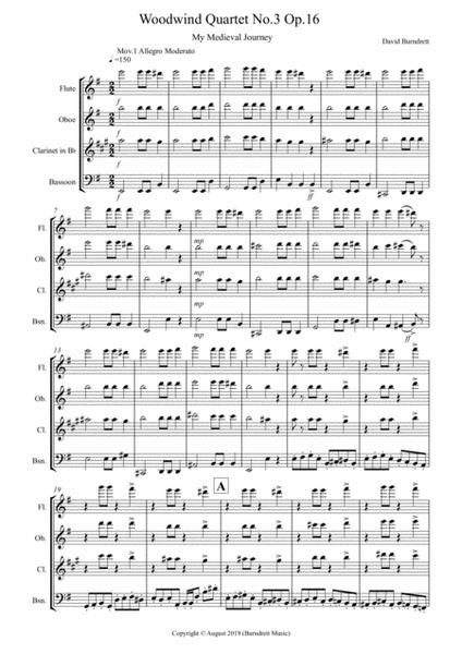 Woodwind Quartet No.3 Op.16 (My Medieval Journey) image number null