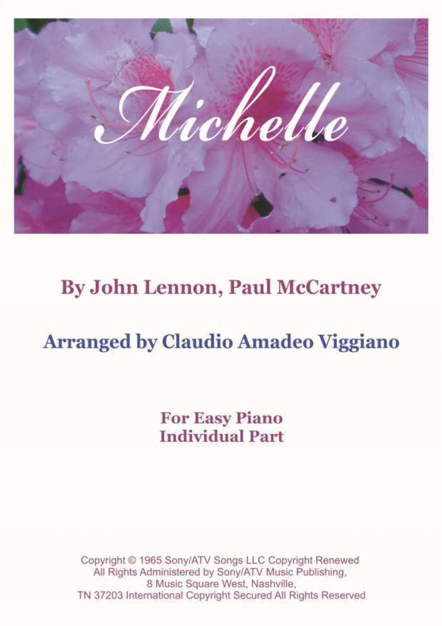 Michelle Michelle Easy Piano scores gallery preview page 1
