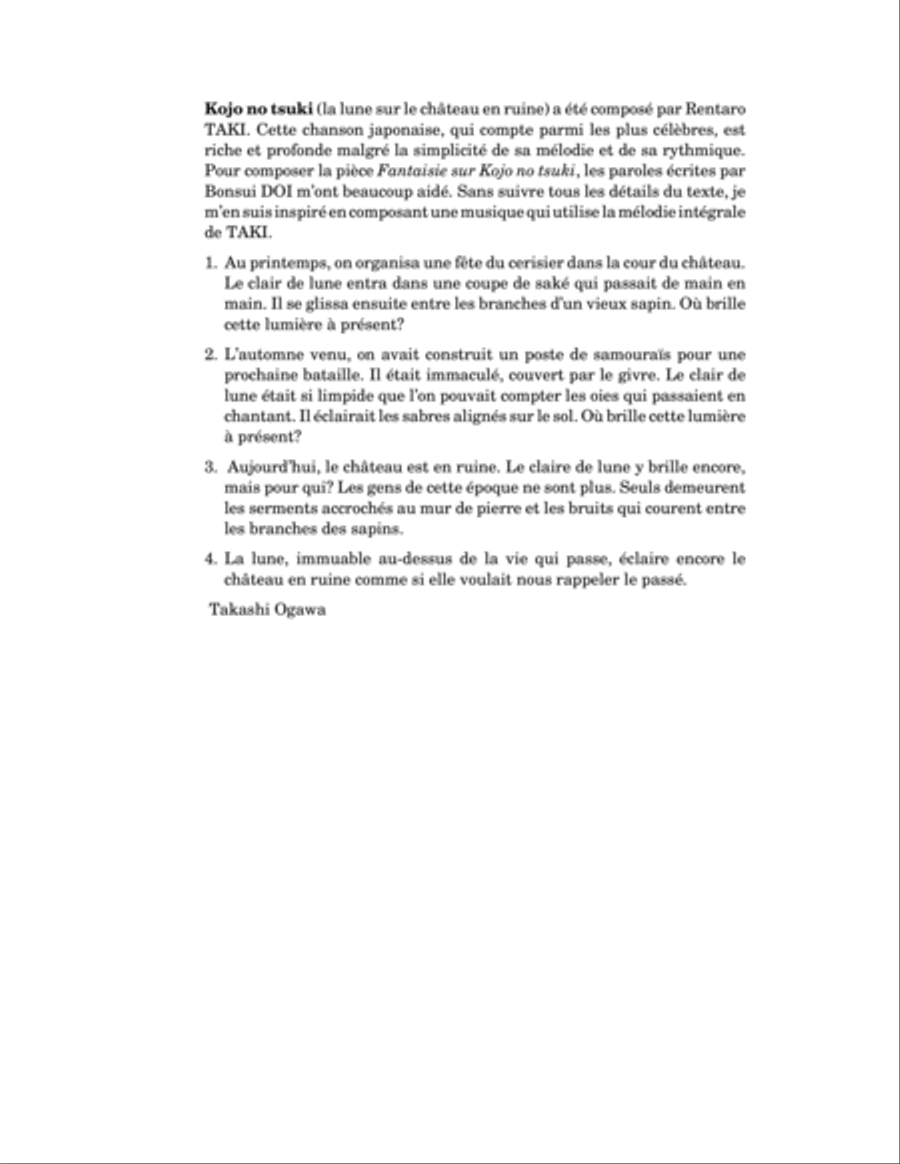 Fantaisie sur une chanson japonaise Guitar Ensemble scores gallery preview page 3