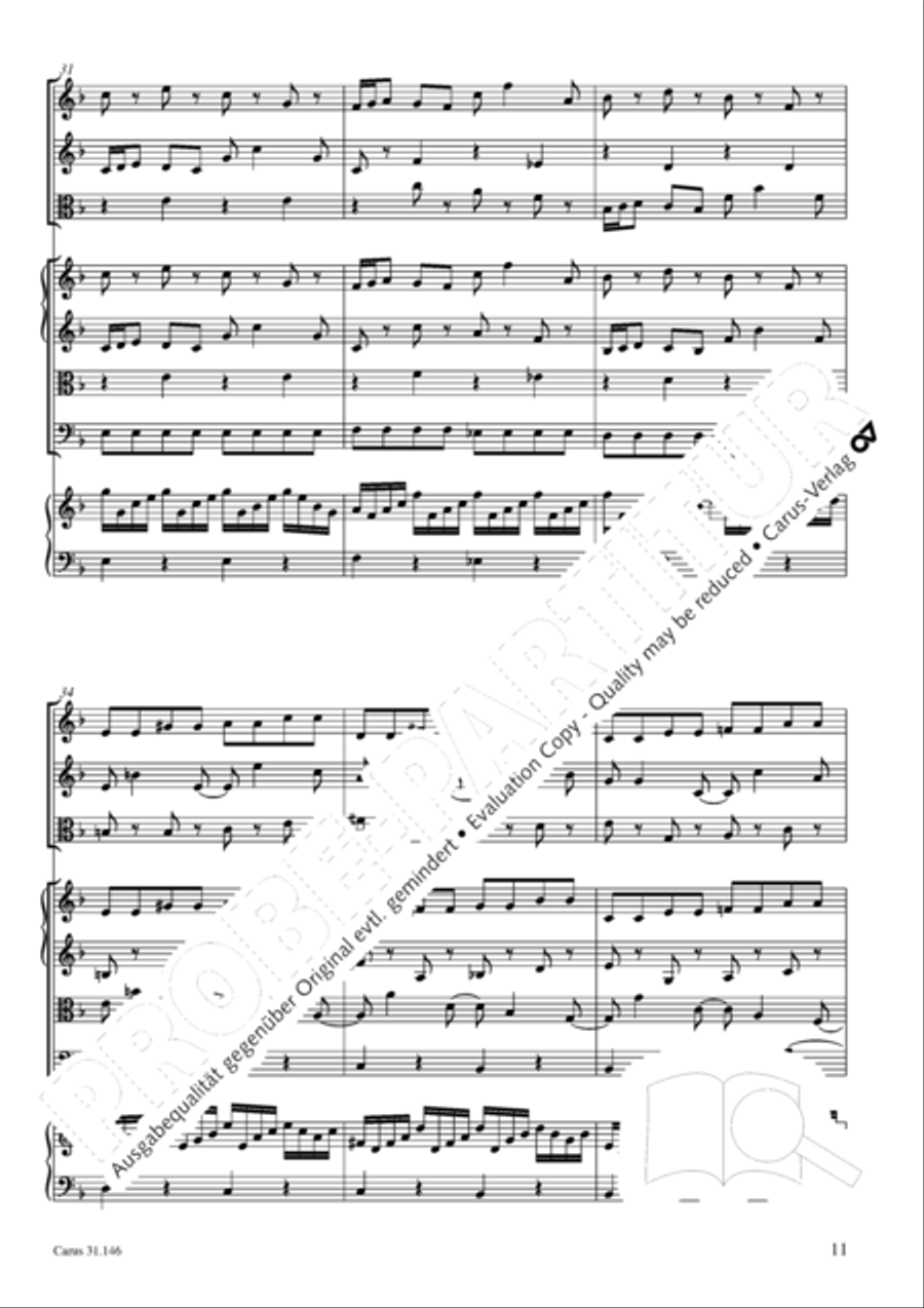 Through bitter tribulation we enter into God's kingdom (Wir mussen durch viel Trubsal in das Reich Gottes eingehen) 4-Part scores gallery preview page 12