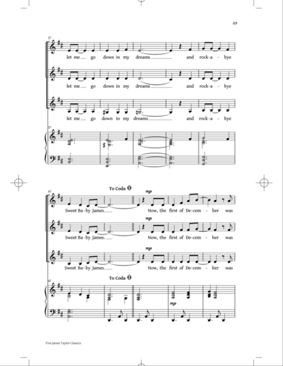 You've Got A Friend: Five James Taylor Classics SSA scores gallery preview page 47