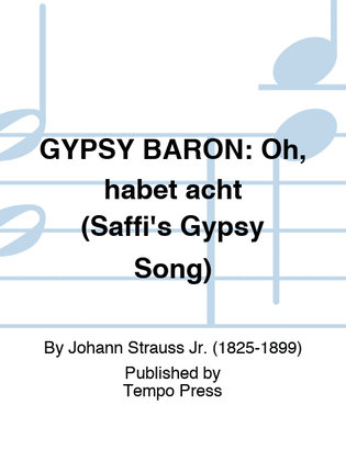 Book cover for GYPSY BARON: Oh, habet acht (Saffi's Gypsy Song)