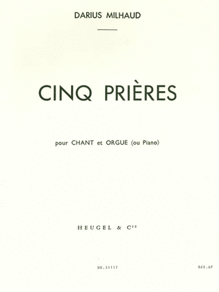 Book cover for 5 Prieres Op.231c (med) (voice & 1 Instrument)