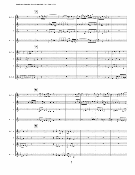 Singet dem Herrn ein neues Lied Motet – Part 2 & Alleluia by J.S. Bach (Double Clarinet Choir) image number null