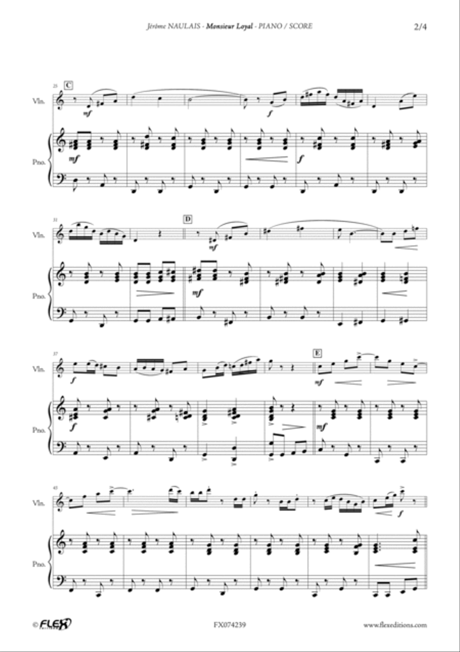 Monsieur Loyal Monsieur Loyal Violin Solo scores gallery preview page 3