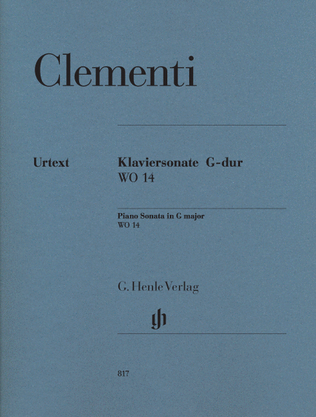 Book cover for Piano Sonata in G Major WO 14