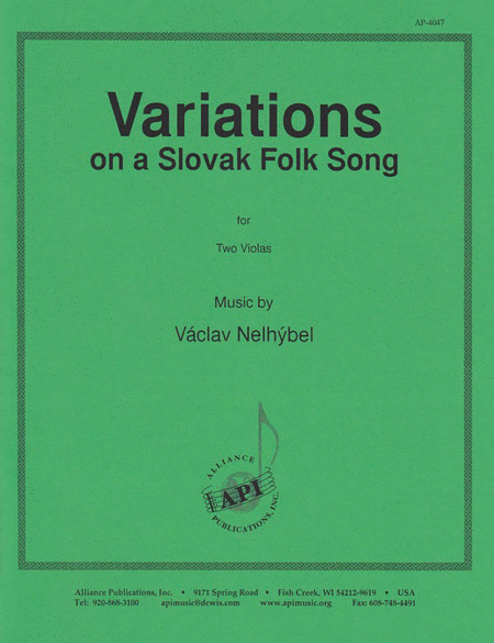 Variations On A Slovak Folk Song - Vla Duet