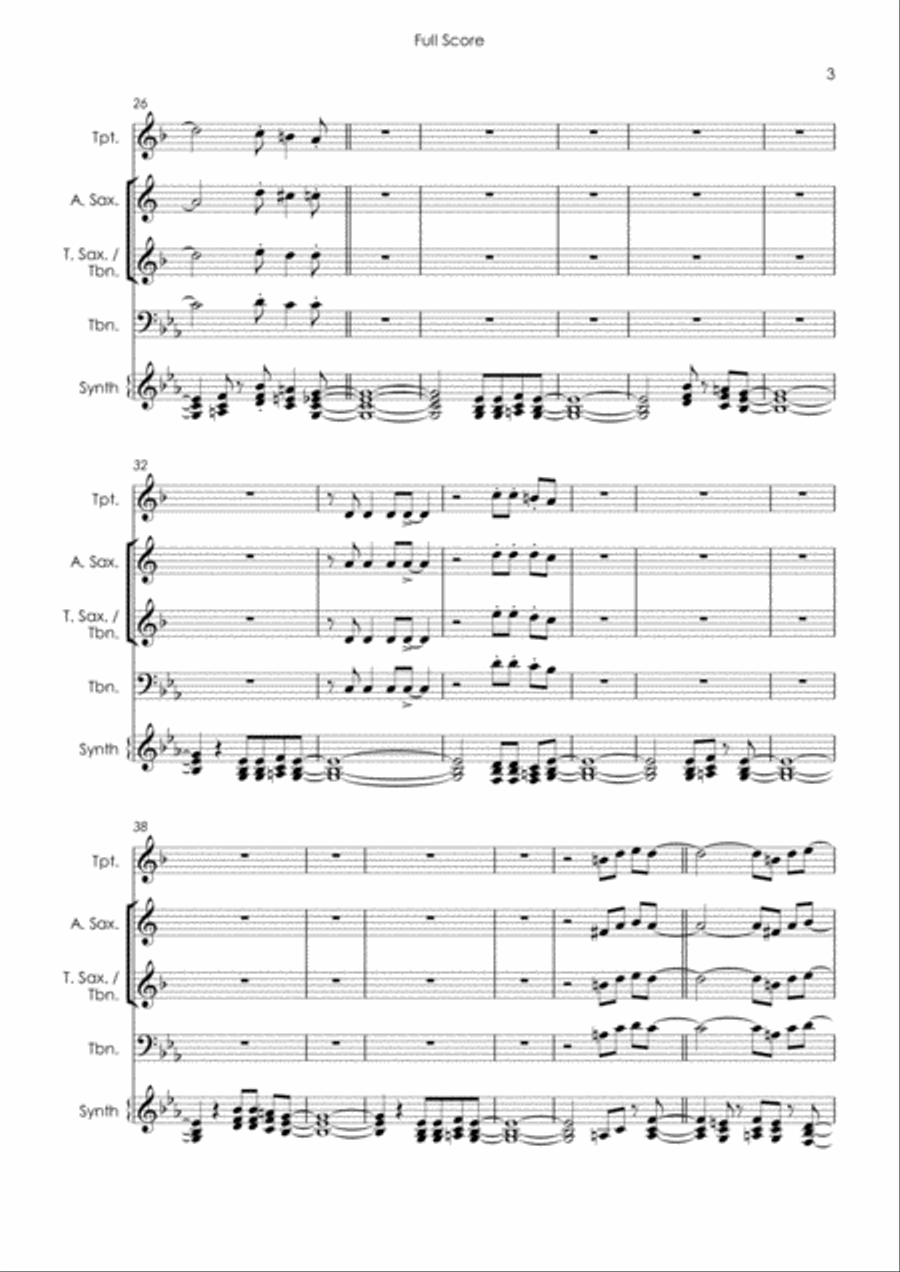 Disco Inferno Tenor Saxophone scores gallery preview page 5