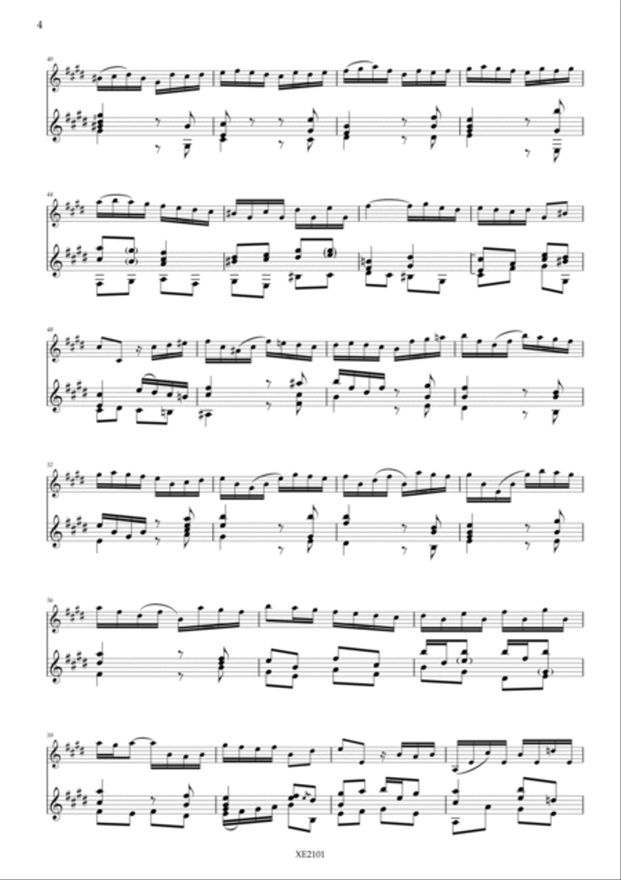 Violin Sonata in E Major, Op.1 n.15 - HWV 373 String Duet scores gallery preview page 4