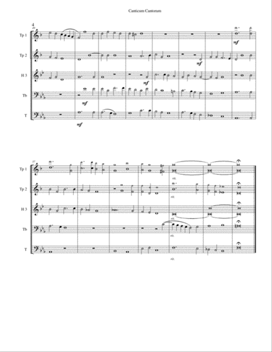 Canticum Cantorum Brass Ensemble scores gallery preview page 5