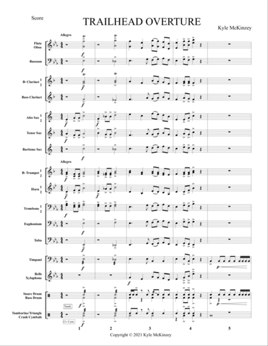 Trailhead Overture Concert Band scores gallery preview page 3