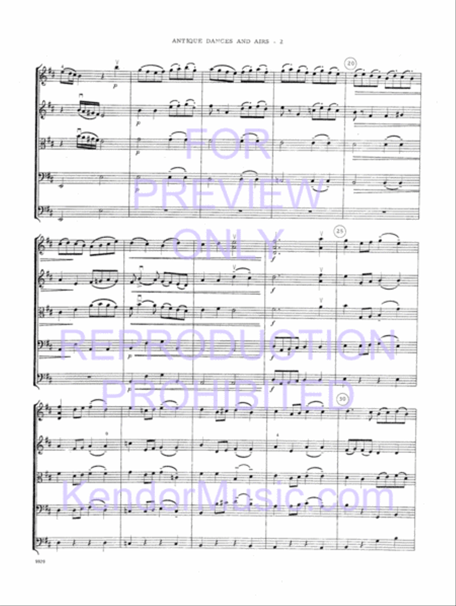 Antique Dances And Airs Antique Dances And Airs String Orchestra scores gallery preview page 5