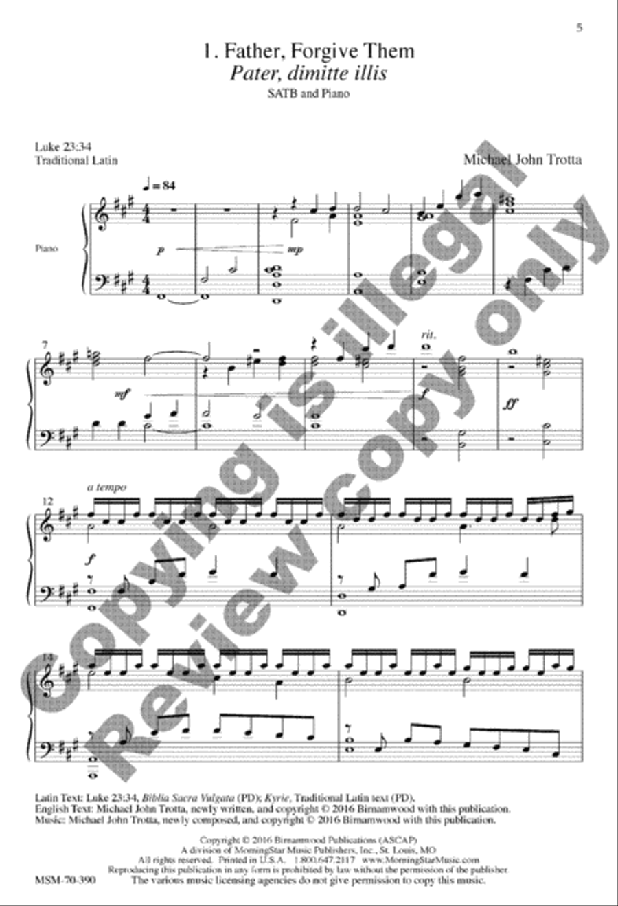 Seven Last Words Seven Last Words 4-Part scores gallery preview page 6