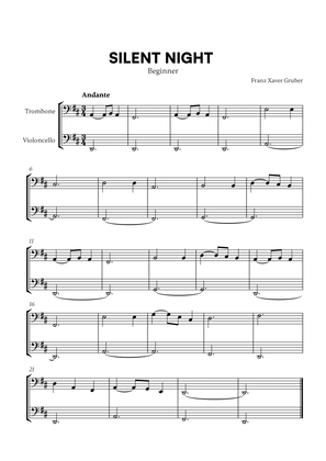 Franz Xaver Gruber - Silent Night (Beginner) (for Trombone and Cello)