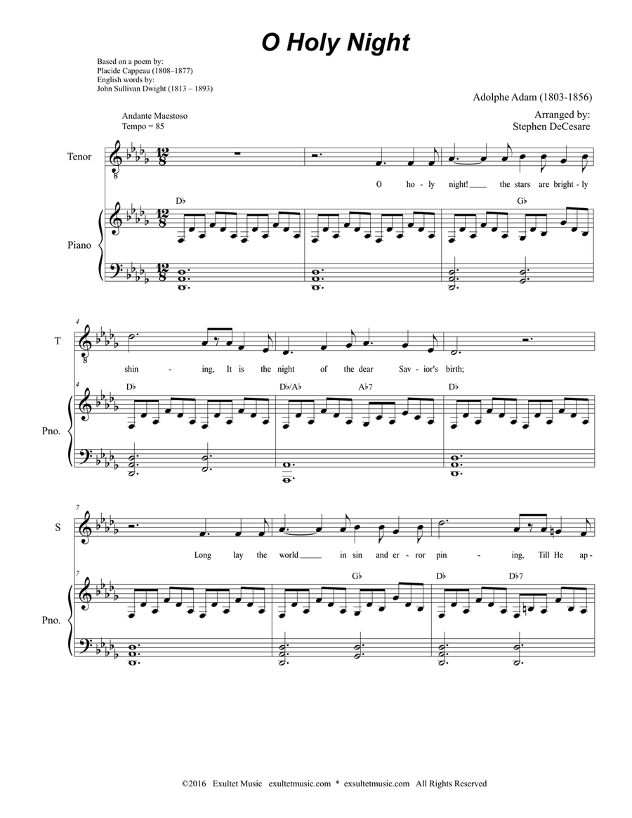 O Holy Night (Duet for Soprano and Tenor Solo) image number null