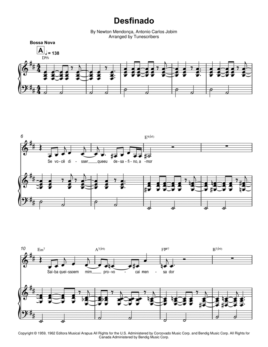 Desafinado Voice scores gallery preview page 1