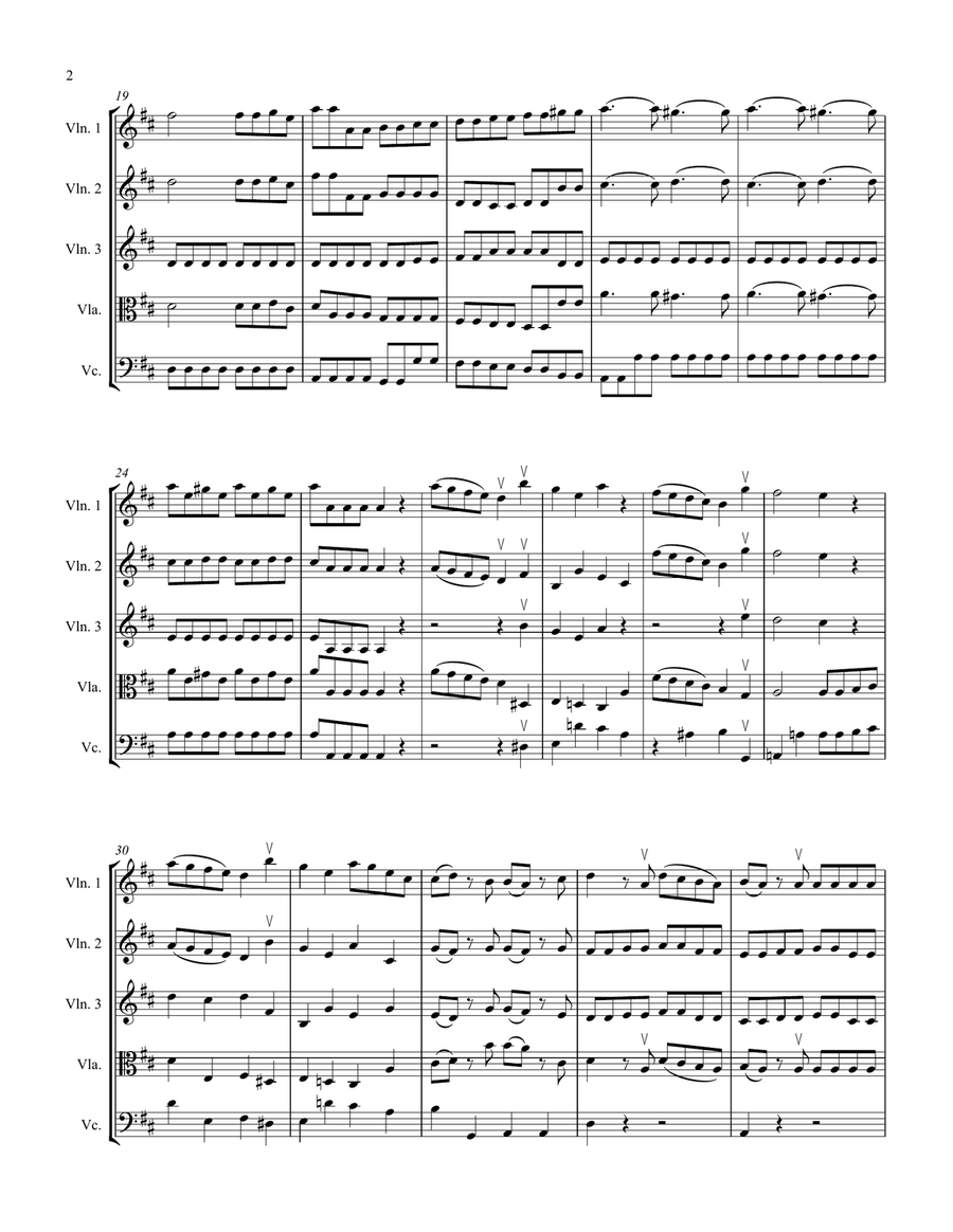 Mozart: Eine Kleine Nachtmusik (grade 1-3 strings) String Orchestra scores gallery preview page 3