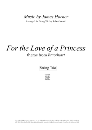 Book cover for For The Love Of A Princess from the Twentieth Century Fox Motion Picture BRAVEHEART
