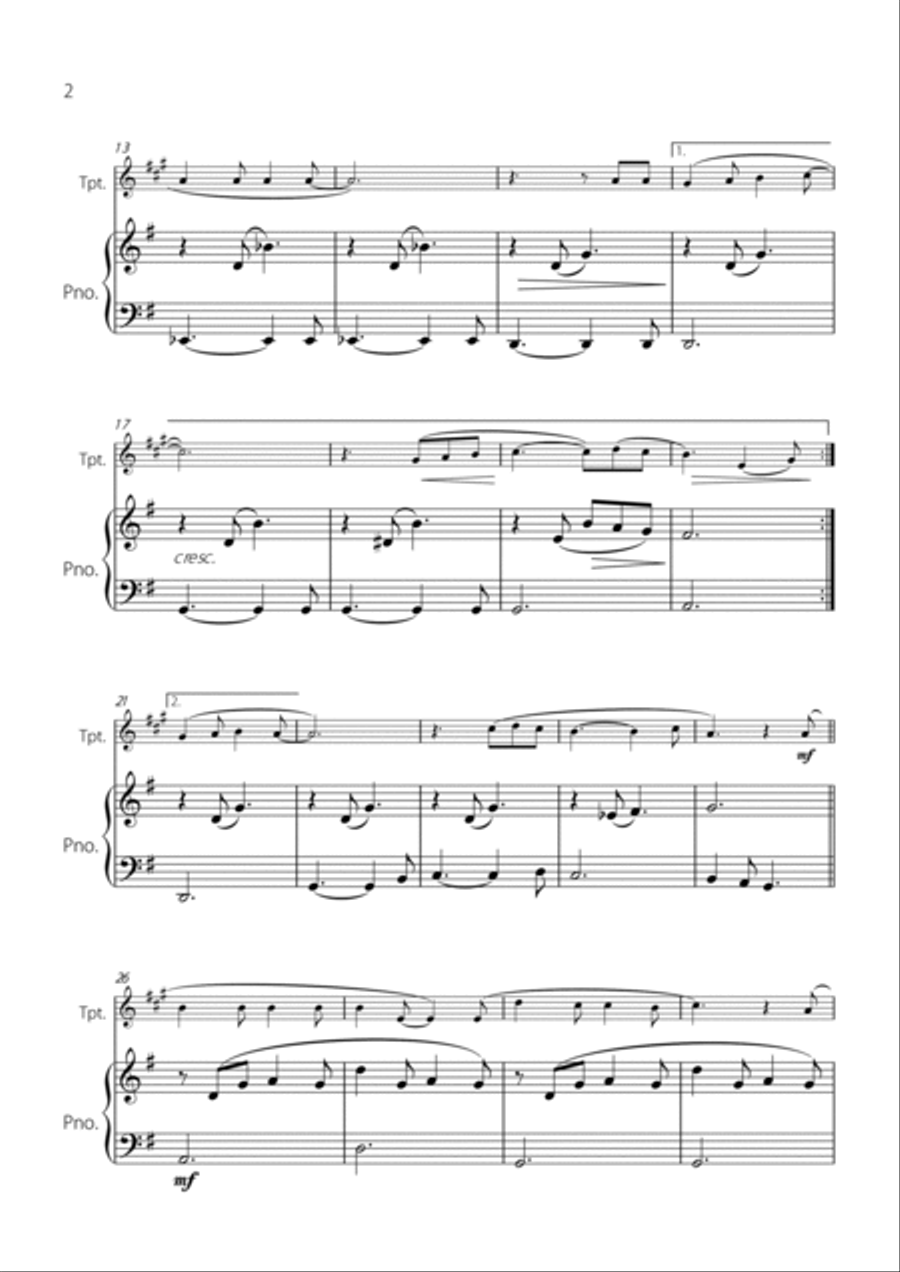 What A Wonderful World B-Flat Trumpet scores gallery preview page 2