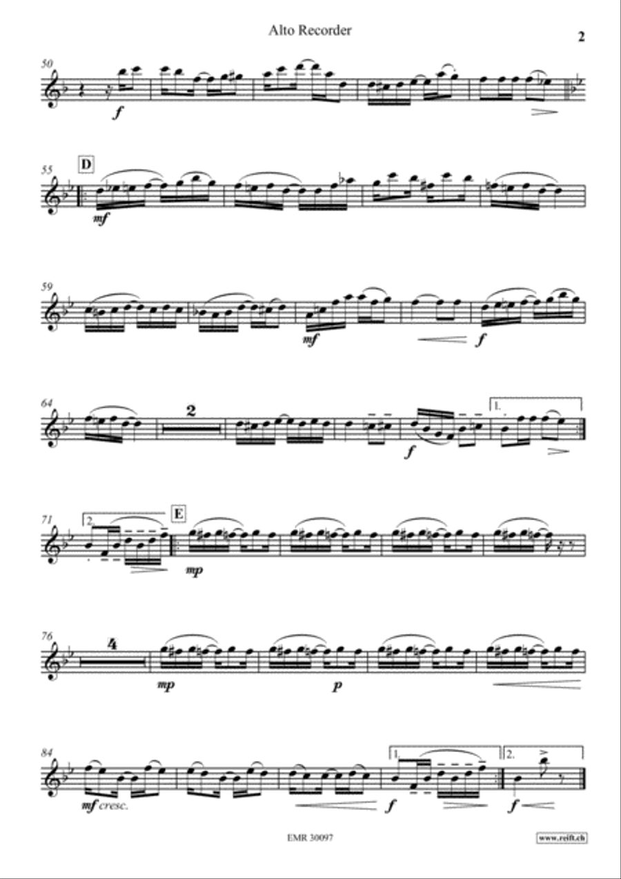 Rose Leaf Rag Alto Recorder scores gallery preview page 3