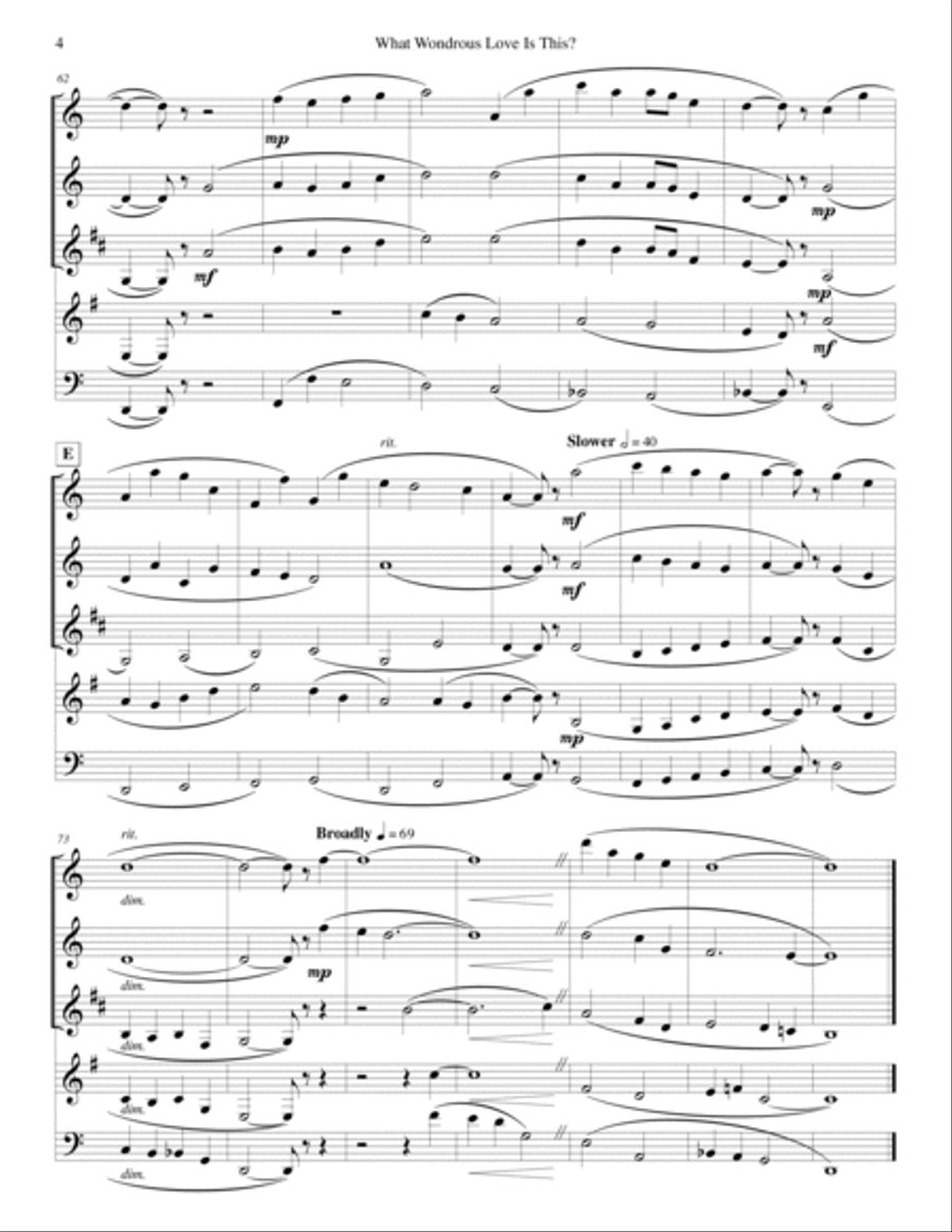 What Wondrous Love Is This? Woodwind Quintet scores gallery preview page 5