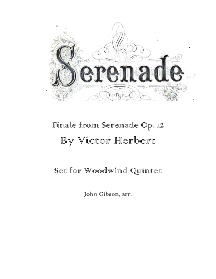 Finale from Serenade set for Woodwind Quintet image number null
