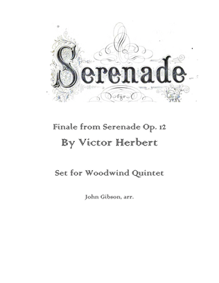 Book cover for Finale from Serenade set for Woodwind Quintet