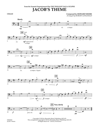 Jacob's Theme (from The Twilight Saga: Eclipse) - Cello