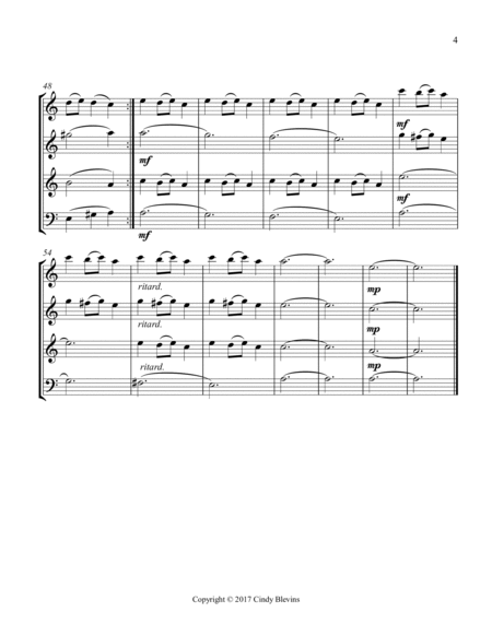 Carol of the Bells, for Three Violins and Cello image number null