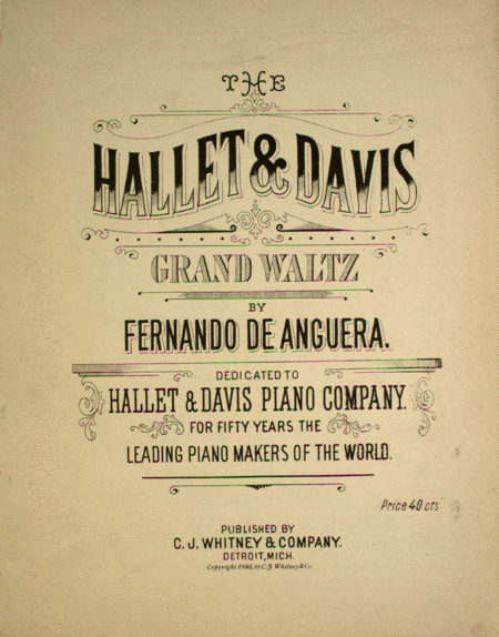 The Hallet & Davis Grand Waltz