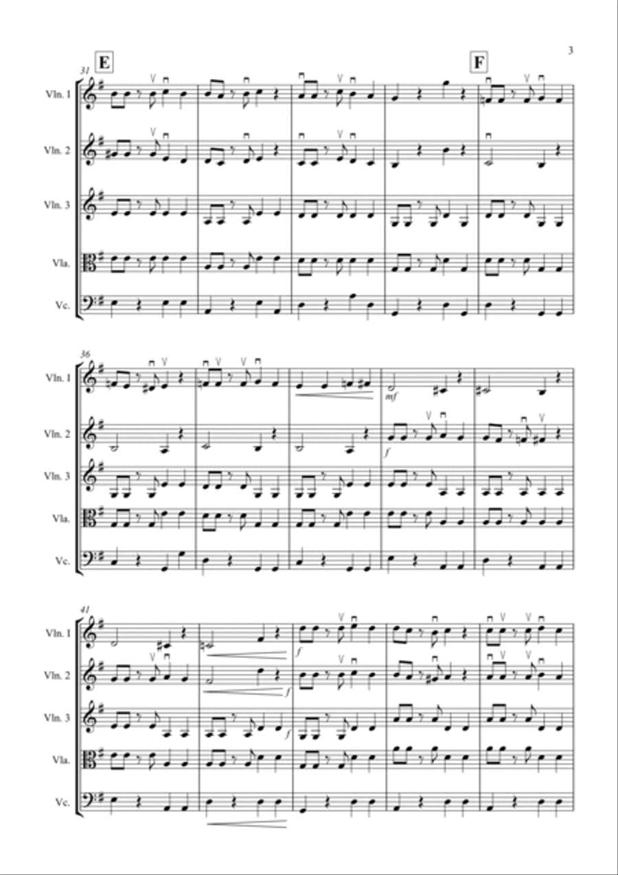 Tango Al Fresco For Beginning String Quartet Tango Al Fresco For Beginning String Quartet String Quartet scores gallery preview page 3