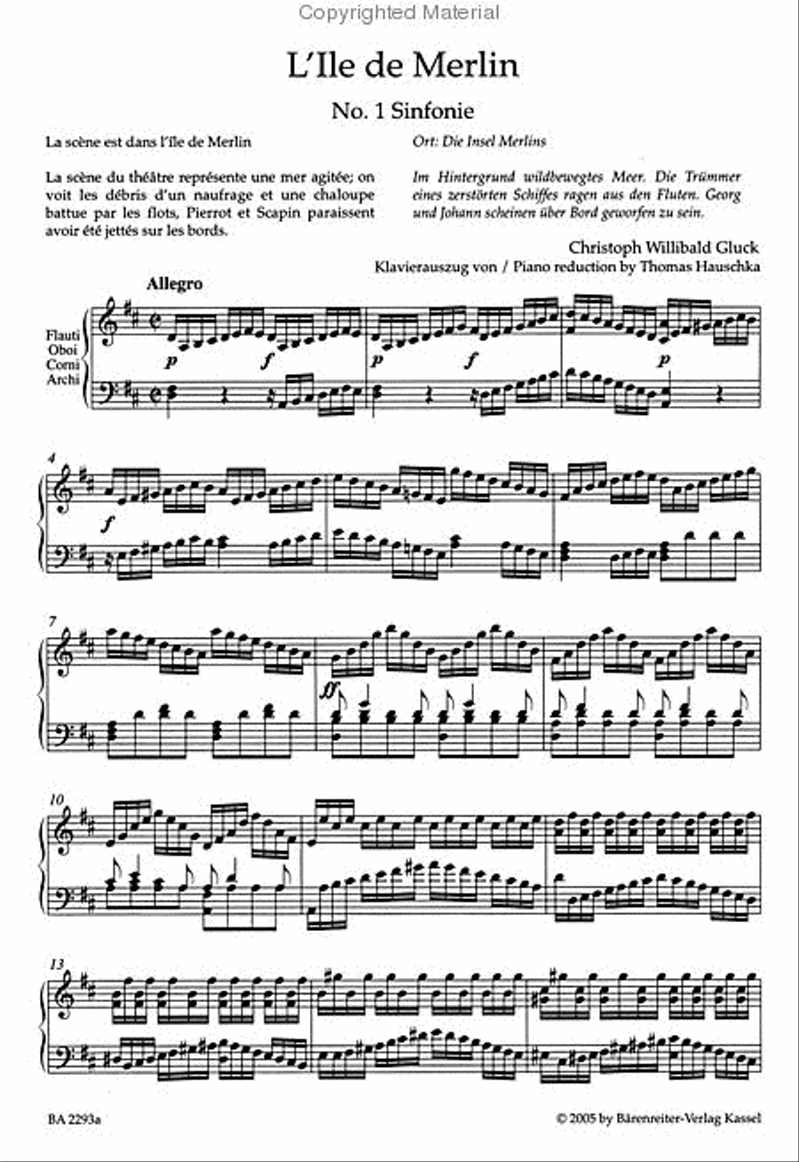 L'Ile de Merlin ou Le Monde renversé (Merlins Insel oder Die verkehrte Welt) Bassoon scores gallery preview page 2