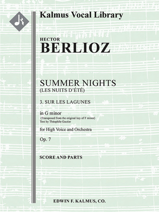 Summer Nights, Op. 7 (Les nuits d'ete) -- 3. Sur les Lagunes [transposed in G minor]