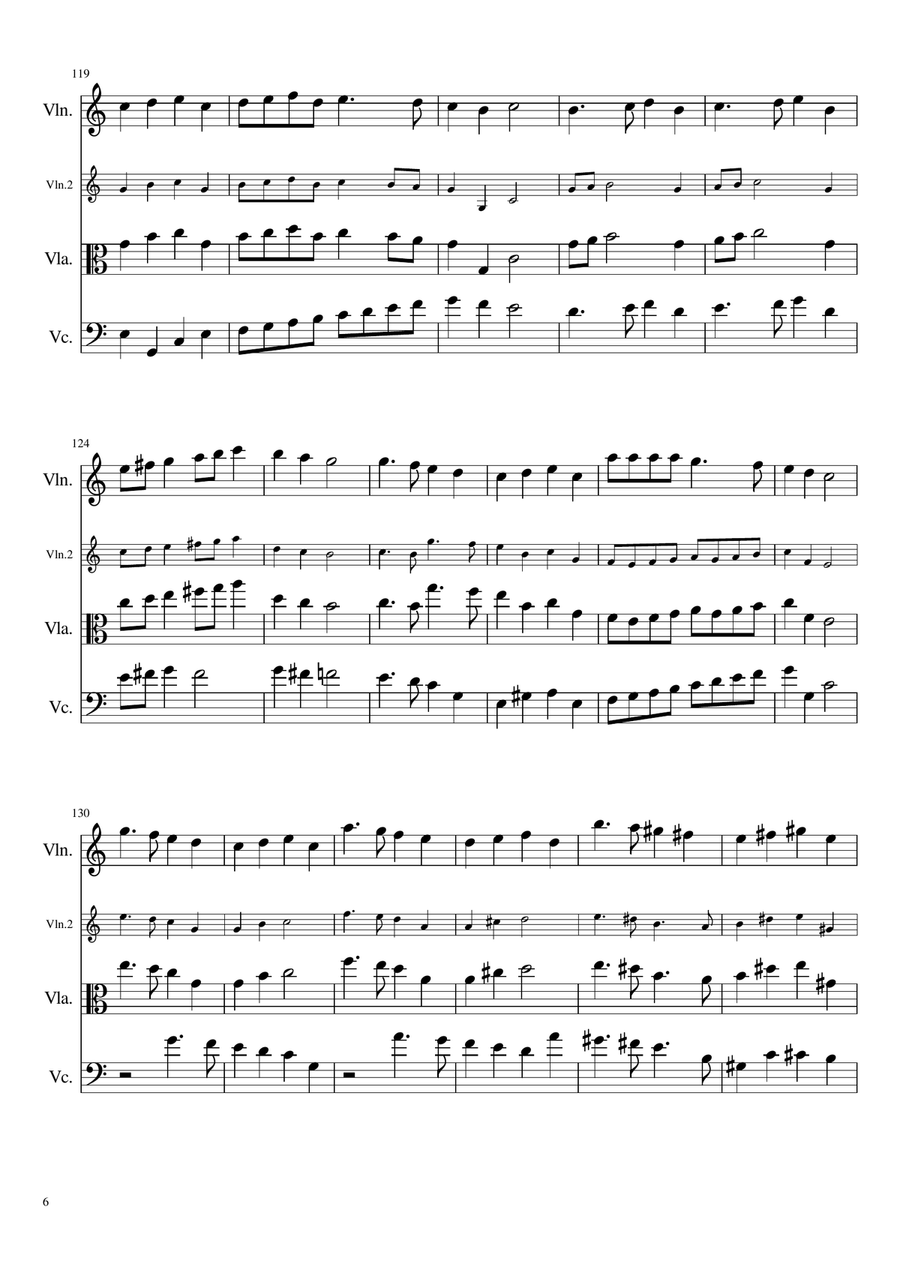 Christmas Carol Medley for String Trio - The 9 minutes of Christmas String Trio scores gallery preview page 6