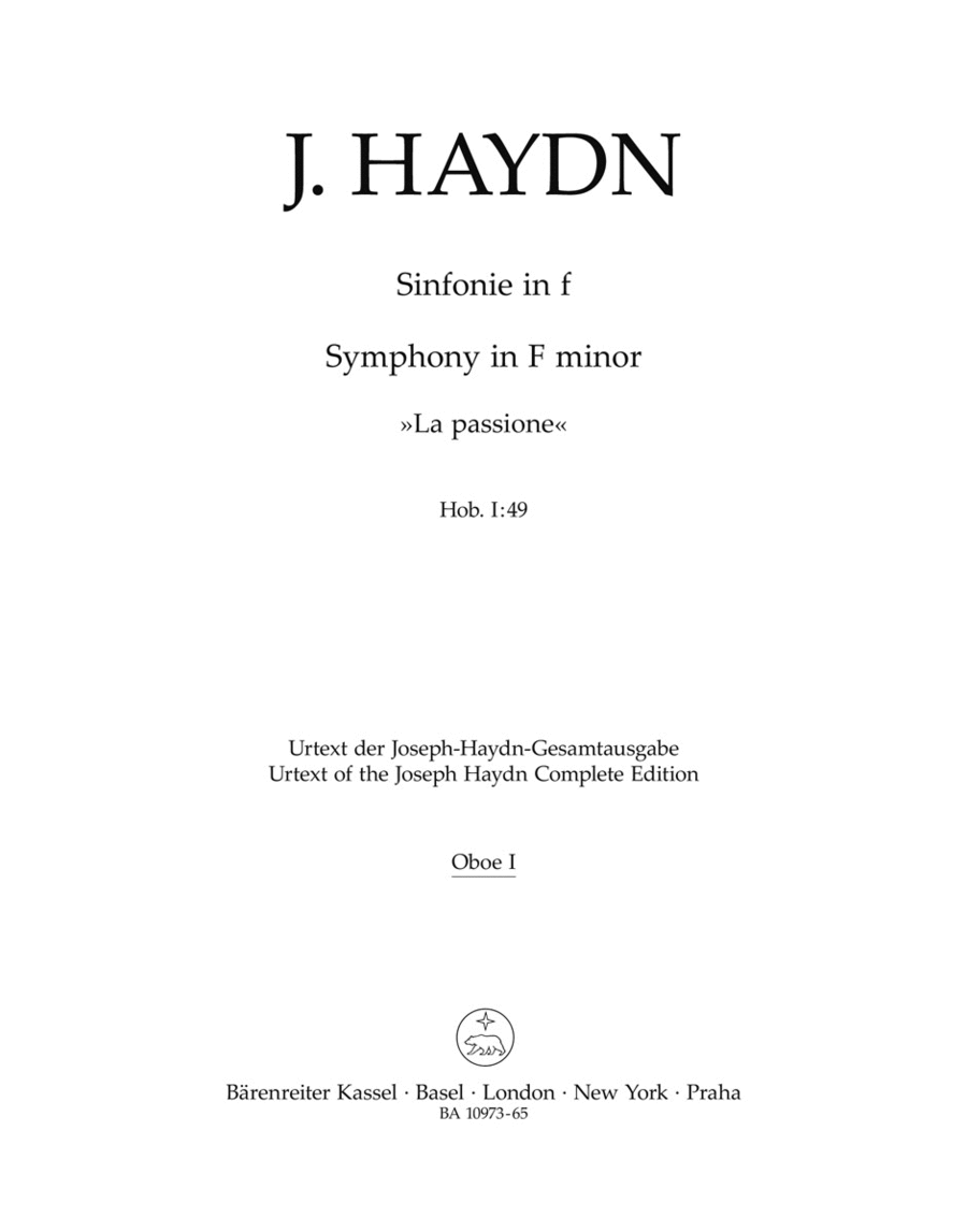 Symphony F minor Hob. I:49 "La passione"