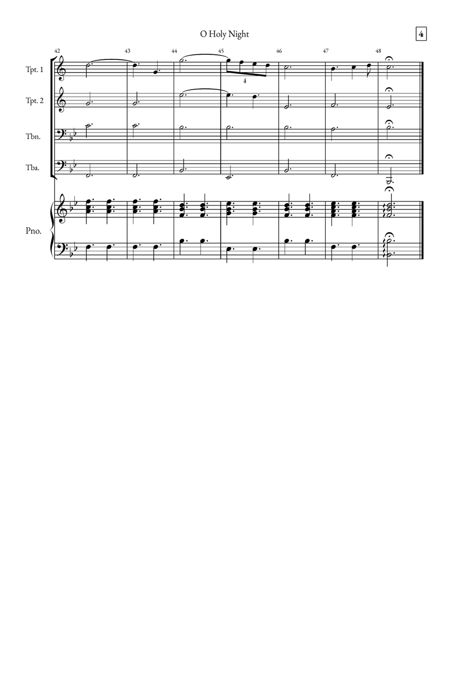 O Holy Night Small Ensemble scores gallery preview page 4