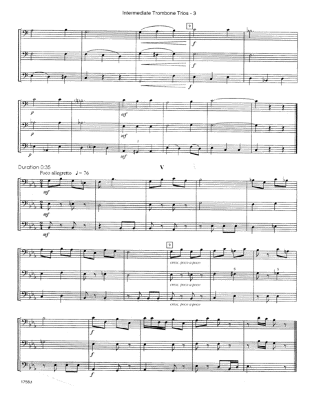 Intermediate Trombone Trios - Full Score