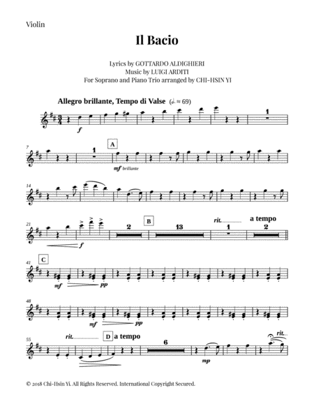 Il Bacio (Soprano&Piano Trio) image number null