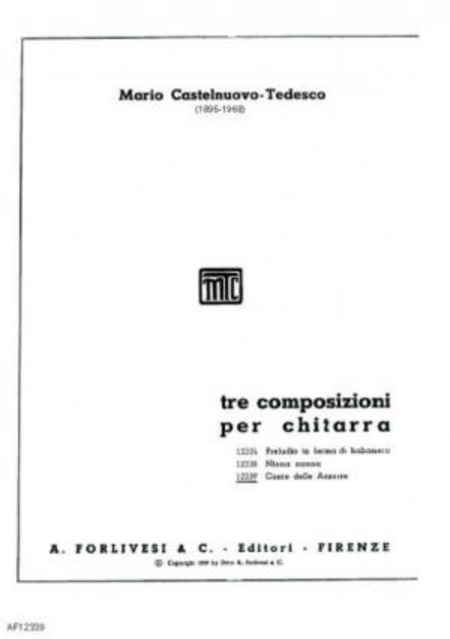 Canto delle Azzorre : sul nome di Enos : for guitar, op. 170, nr. 15
