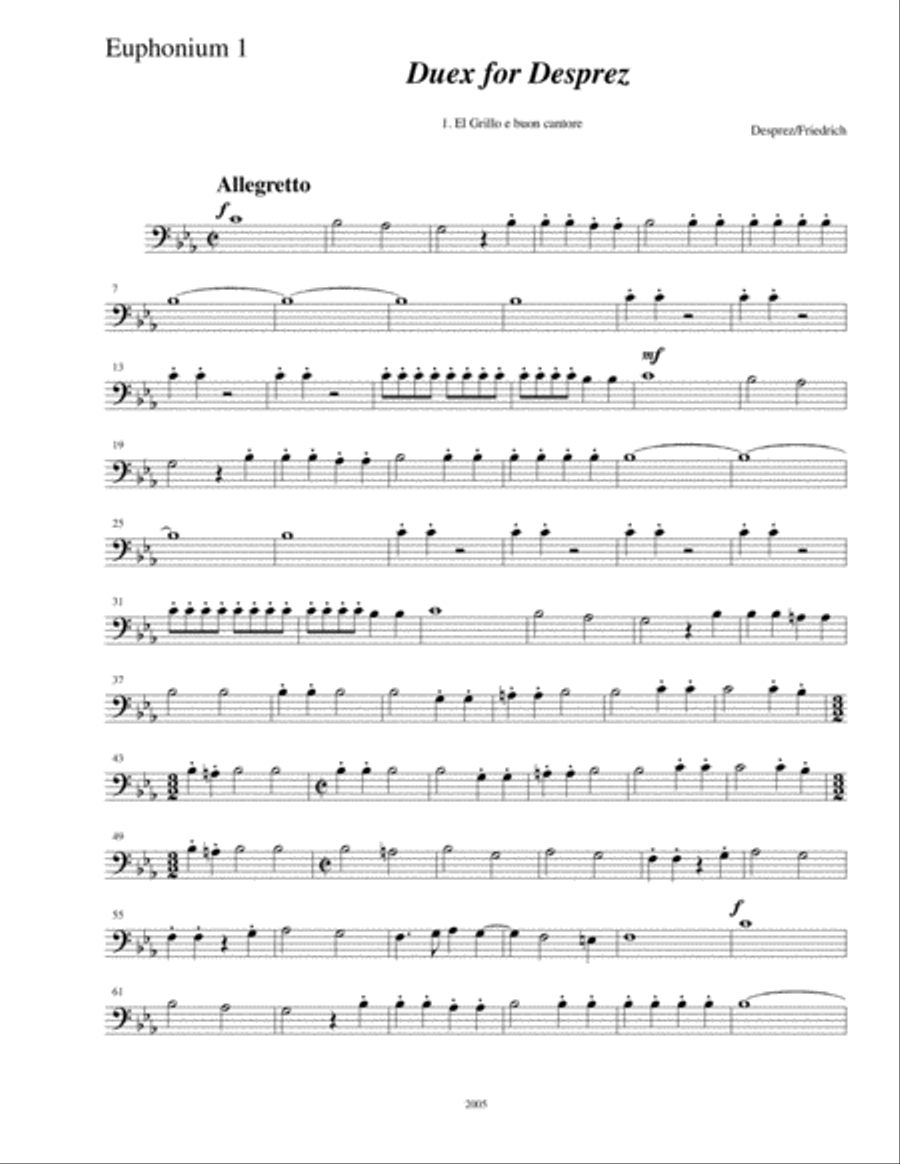 Duex for Des Prez Brass Ensemble scores gallery preview page 6