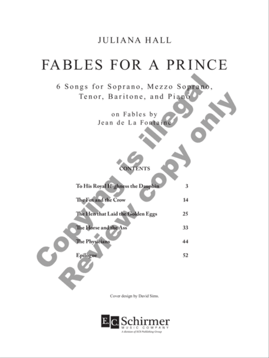 Fables for a Prince Tenor Voice scores gallery preview page 19