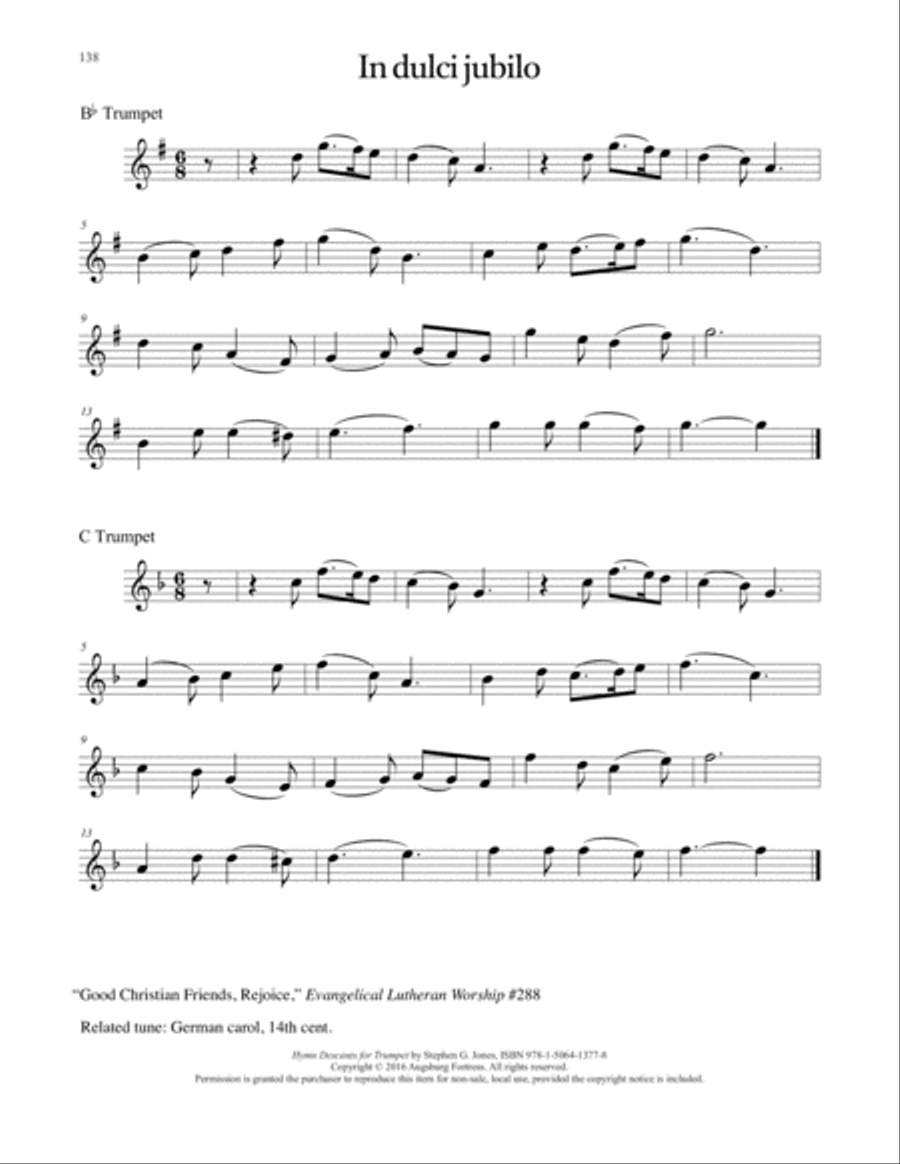 Hymn Descants for Trumpet C Trumpet scores gallery preview page 139