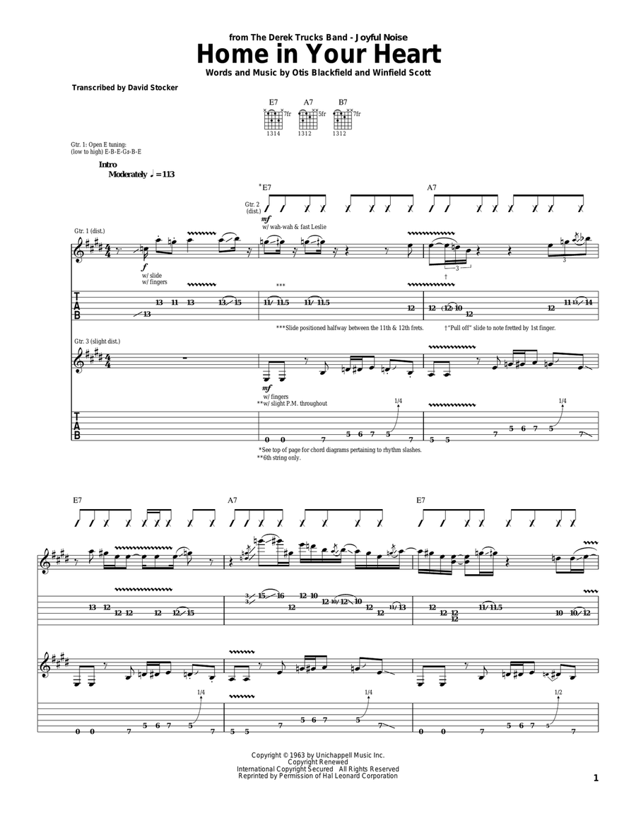 Home In Your Heart Acoustic Guitar scores gallery preview page 1
