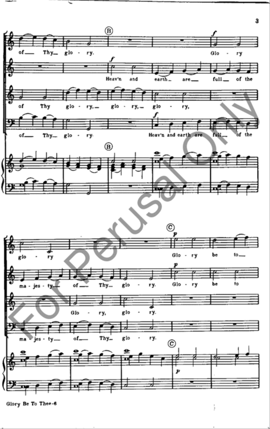 Glory Be To Thee Glory Be To Thee 4-Part scores gallery preview page 3
