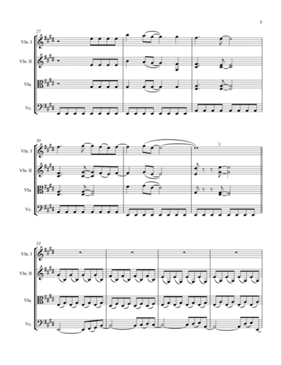 Don't Stop Believin' String Quartet scores gallery preview page 6