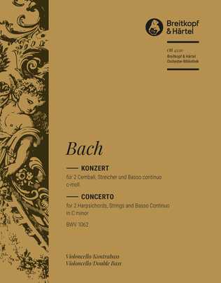 Book cover for Harpsichord Concerto in C minor BWV 1062