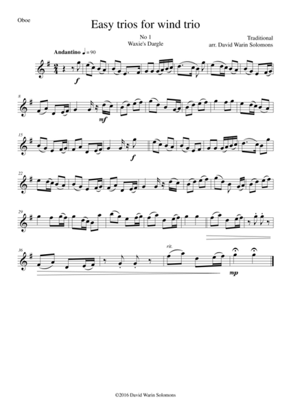15 easy wind trios (oboe, clarinet, bassoon) image number null