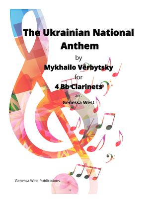 Book cover for The Ukrainian National Anthem For 4 Bb Clarinets