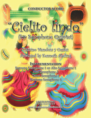 Book cover for Cielito lindo (for Saxophone Quartet SATB or AATB)