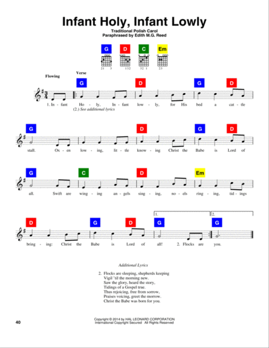 Infant Holy, Infant Lowly Advent scores gallery preview page 1